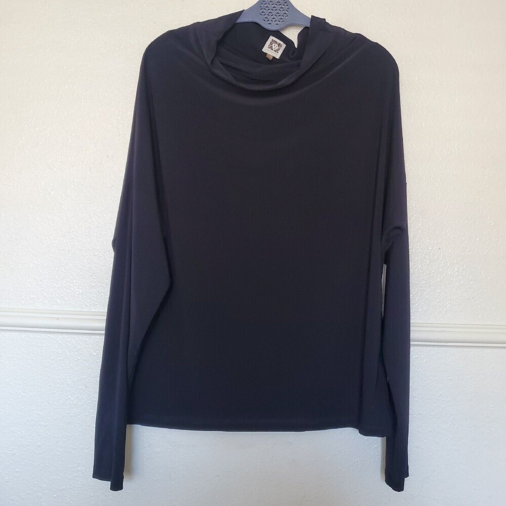 Anne‎ Klein Tunic Top Blouse Lagenlook Asymmetric Stretchy Artsy Women's Size XL